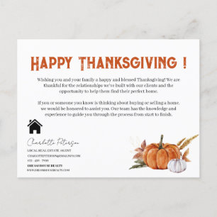 Immobilienmakler Pop By Thanksgiving Rezept Feiertagspostkarte