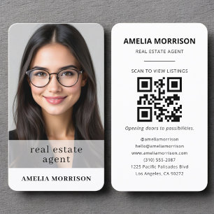 Immobilienmakler-QR-Code-Foto-Professional Visitenkarte