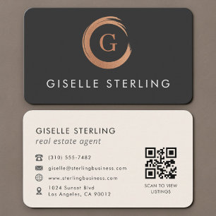 Immobilienmakler-QR-Code Visitenkarte