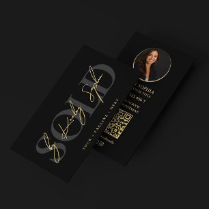 Immobilienmakler Realtor Bold Branding Foto QR Visitenkarte