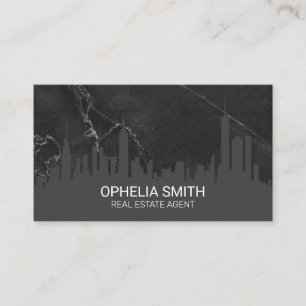 Immobilienmakler Stadtlandschaft Marmor Visitenkarte