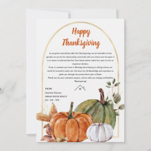 Immobilienmakler Thanksgiving-Rezept Pop By Feiertagskarte