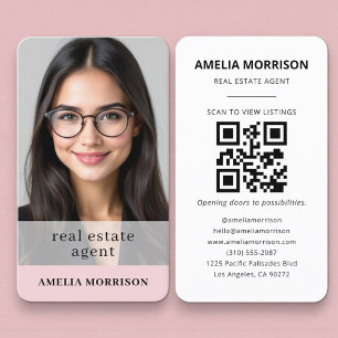 Immobilienmaklerin QR-Code-Foto Visitenkarte