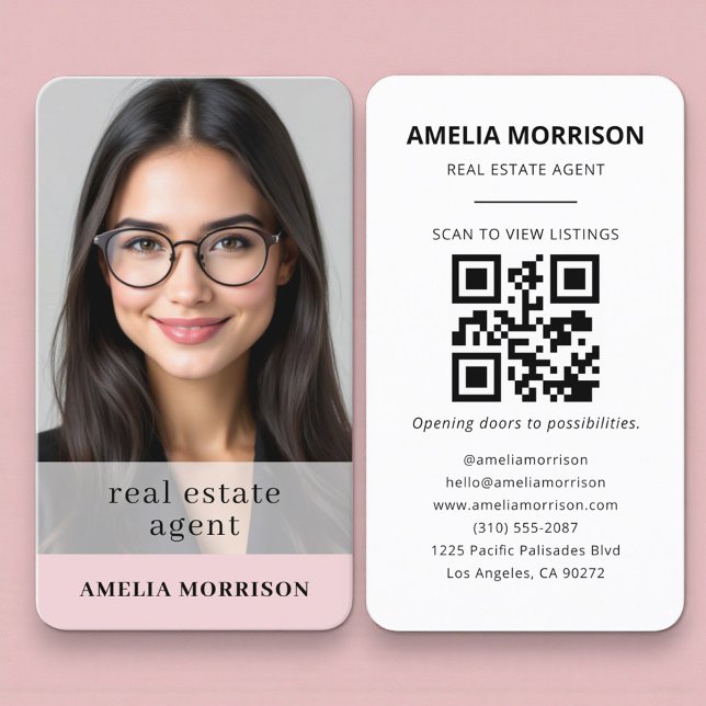 Immobilienmaklerin QR-Code-Foto  Visitenkarte (Von Creator hochgeladen)