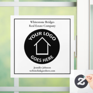 Immobilienunternehmen Benutzerdefiniertes Logo Rea Fensteraufkleber