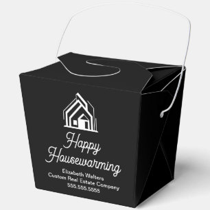 Immobilienunternehmen Einweihungsfeier Schwarzes G Geschenkschachtel