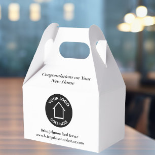 Immobilienunternehmen Fügen Sie Ihr Logo Haus-Einw Geschenkschachtel