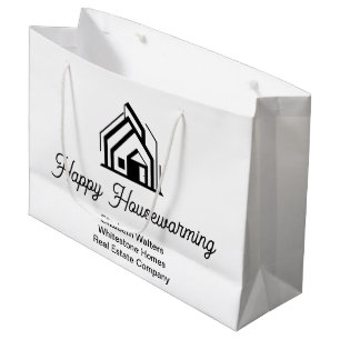 Immobilienunternehmen Logo Individualisierte Makle Große Geschenktüte