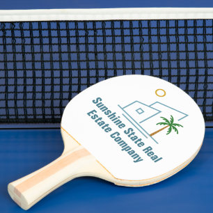 Immobilienunternehmen Strand Custom Coastal Realto Tischtennis Schläger