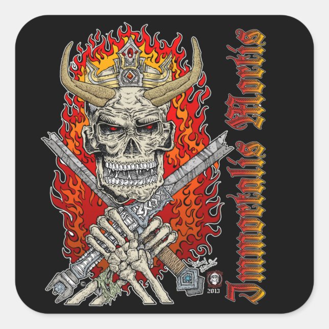 Immortalis Mortis Immortal Aufkleber für den Tod a (Vorderseite)