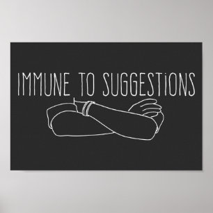 Immunität gegen Andeutungen über die Rüstung Poster