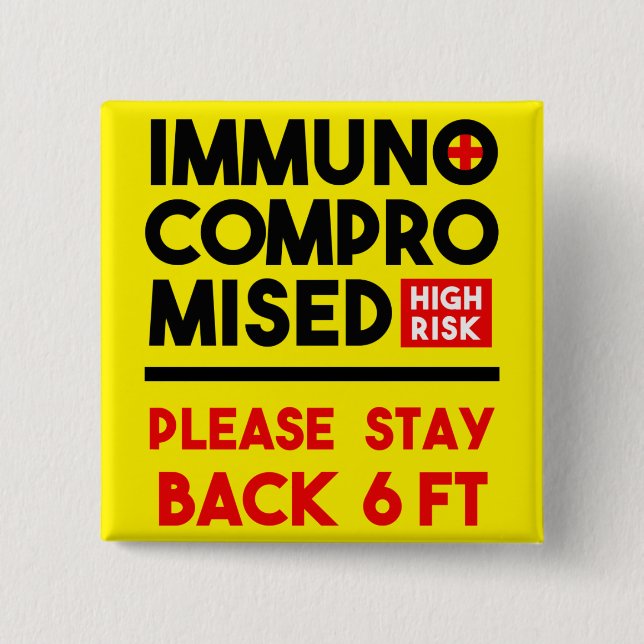 Immunokompromittiertes Button mit hohem Risikobewu (Vorderseite)
