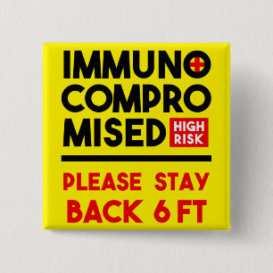 Immunokompromittiertes Button mit hohem Risikobewu