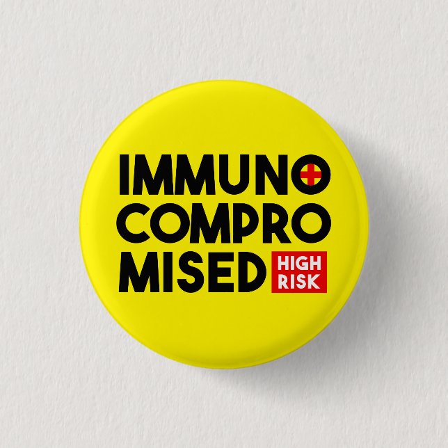 Immunokompromittiertes Button mit hohem Risikobewu (Vorderseite)