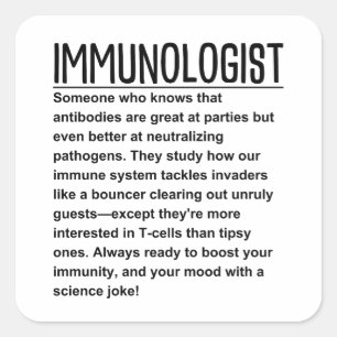 Immunologe Quadratischer Aufkleber