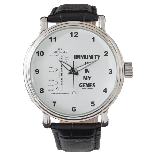 Immunologie - Chromosom 6 Armbanduhr (Vorderseite)