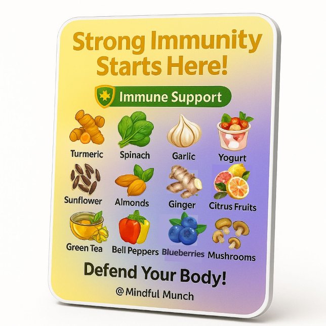 🛡️Immunstärkender Kühlschrankmagnet Magnet (Defend your body with immune-boosting foods—this fridge magnet keeps you strong all year round.)