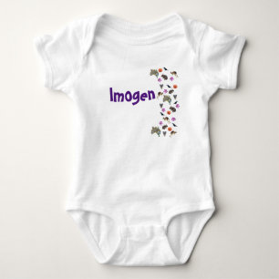 Imogen, Name Logo für australische Wildtiere, Baby Strampler