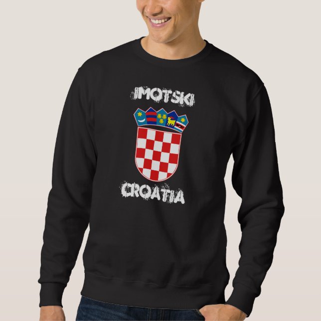 Imotski, Kroatien mit Wappen Sweatshirt (Vorderseite)