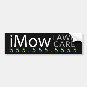 iMow. Rasen-Sorgfalt-landschaftlich Autoaufkleber