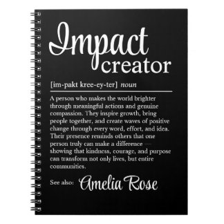 Impact Creator Definition Personalized Gift Notizblock