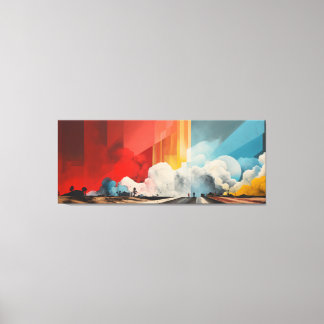 Impact No.03 - Abstract Patchwork Art Collection  Leinwanddruck