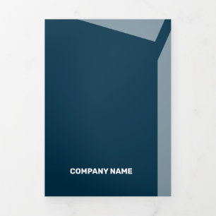 Impacty Blue Corporate Flat Shapes Dreifach Gefaltete Karte