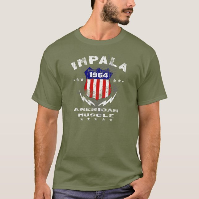 Impala-amerikanischer Muskel 1964 v3 T-Shirt (Vorderseite)
