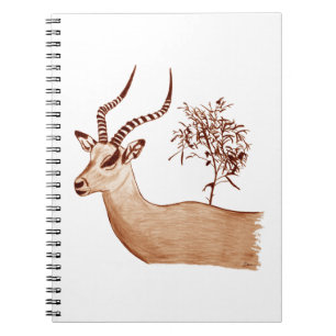 Impala Antelope Tierwelt Zeichnend Sketch Notizblock
