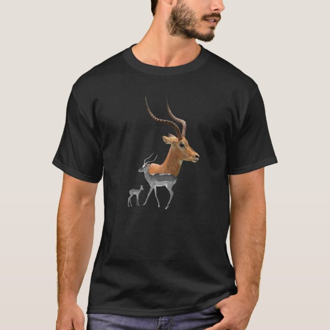 Impala auf Safari in Kenia Afrika T-Shirt (Vorderseite)