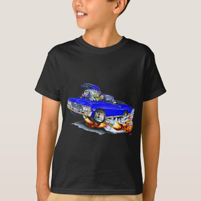 Impala-blaues Kabriolett 1965-66 T-Shirt (Vorderseite)