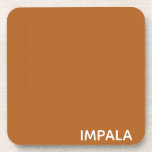 Impala braune Farbe Getränkeuntersetzer<br><div class="desc">Impala braune Farbe</div>