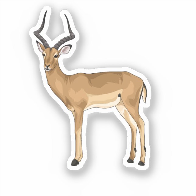Impala Digital Art Aufkleber (Vorderseite)