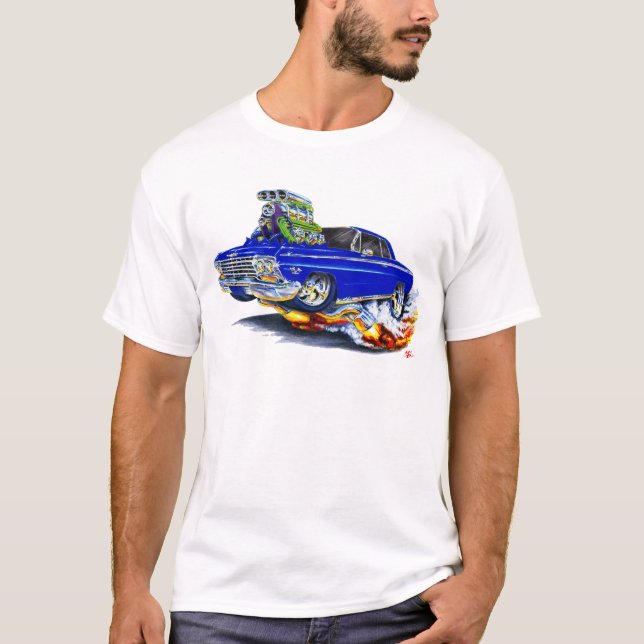 Impala-dunkelblaues Auto 1962-63 T-Shirt (Vorderseite)