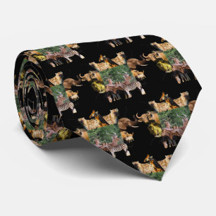 Impala Mirror Wildlife Frame Neck Tie Krawatte