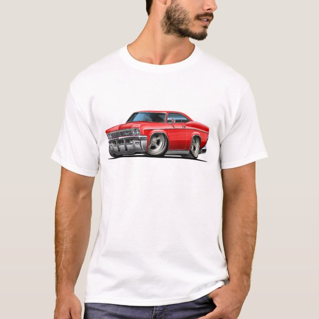Impala-Rot-Auto 1965-66 T-Shirt (Vorderseite)