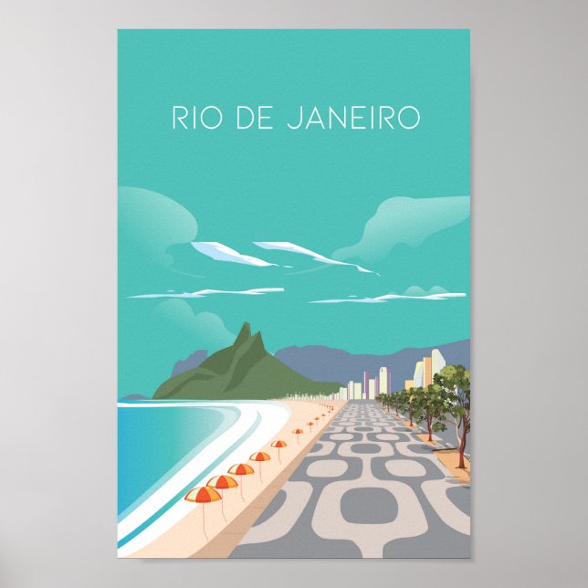 Impanema Rio de Janeiro Brasilien Plakatreise Poster (Vorne)