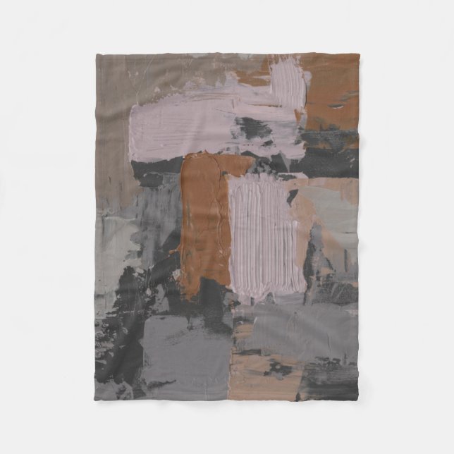 Impasto Abstrakt I Fleecedecke (Vorderseite)