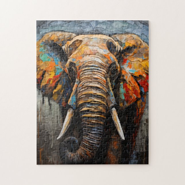 Impasto Elephant Puzzle (Vertikal)