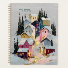 Impasto Farbige Winterdorf Schnee