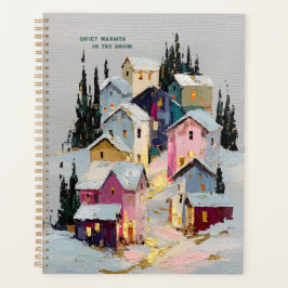 Impasto Farbige Winterdorf Schnee Planer