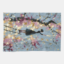 Impasto Floral Mädchen greift nach Licht Inspirati