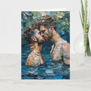 Impasto-Liebe in einer Waldlichtung Karte
