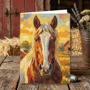 Impasto Pferd auf einem Bauernhof Karte