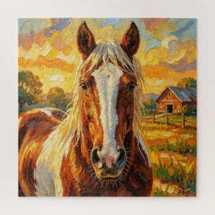Impasto-Pferd auf einem Bauernhof Puzzle