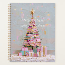 Impasto-Rosa-und-Gold-Weihnachtsbaum