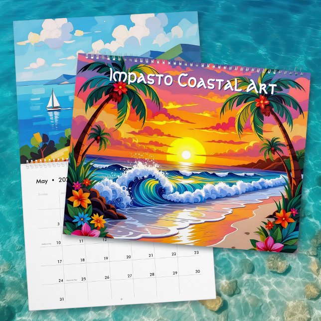 Impasto-Stil-Küstenkunst Kalender (Von Creator hochgeladen)