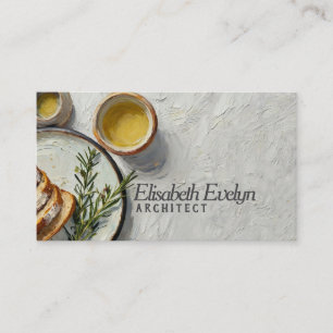 Impasto-Stillleben mit Brot 256 Visitenkarte