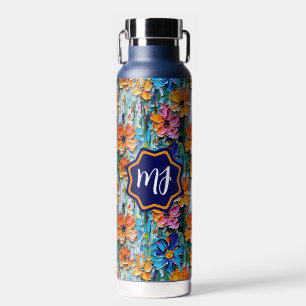 Impasto Style Blume in einem farbenfrohen Mit Mono Trinkflasche