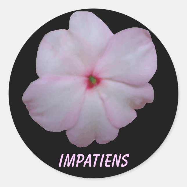 Impatiens anpassbarer Aufkleber (Vorderseite)